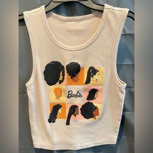Barbie Women's Tank Top with Graphic Design - Cream